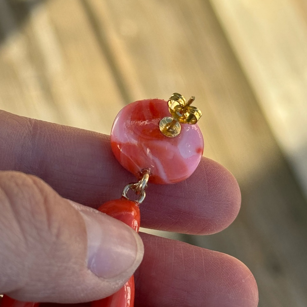 Polymer clay stud Earrings - Picture 7 of 12